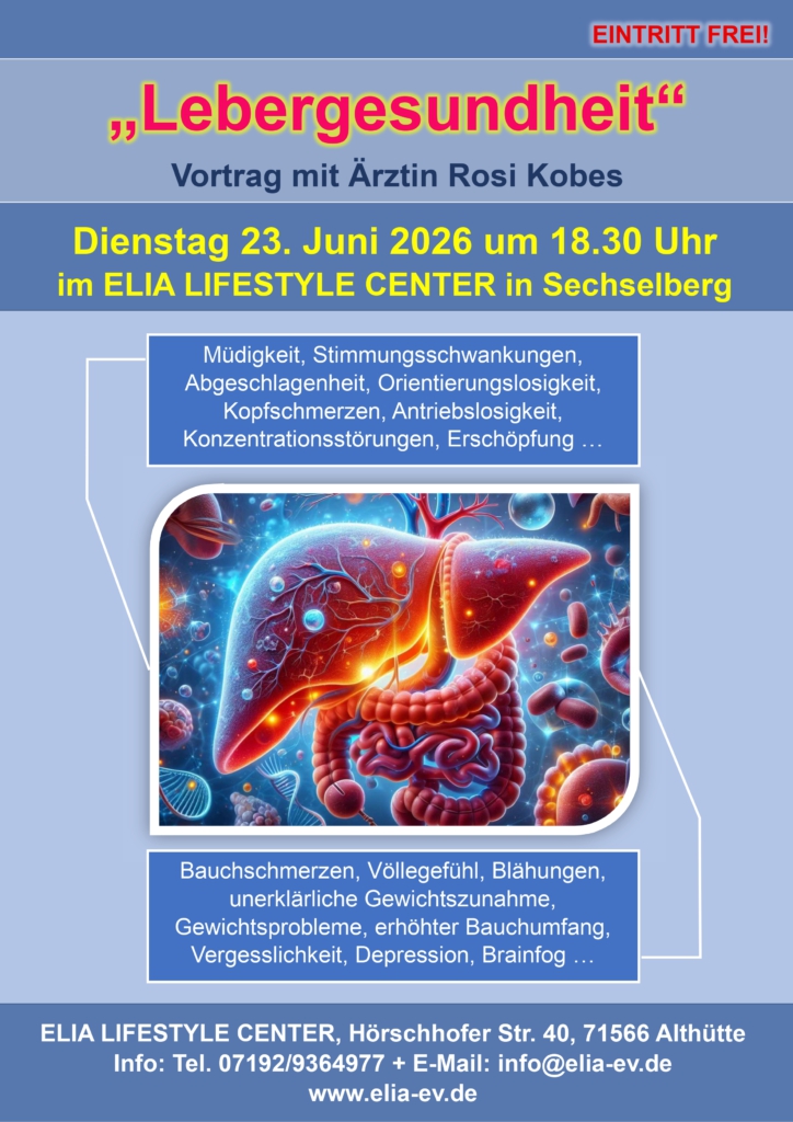 Vortrag:"Lebergesundheit" am 23.06.26 um 18.30 Uhr